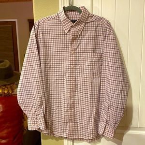 Jos A Bank Executive dress shirt pink check L